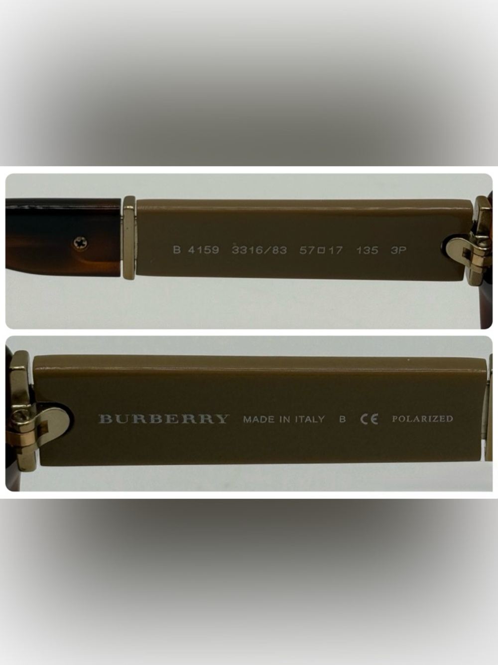 Burberry Polarized Tortoise Sunglasses with Novacheck Print - Picture 8 of 8